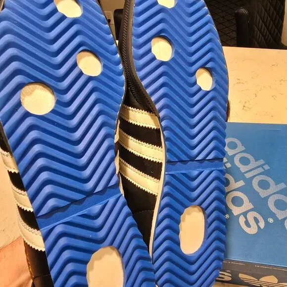 adidas Originals Samba 62 IH8603 Core Black Cloud White Blue Bird Men Shoes 10 - Picture 12 of 13